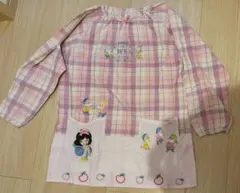 ディズニープリンセス エプロン ピンク系チェック