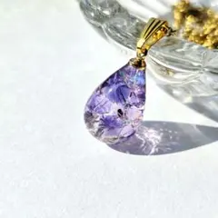 1823.スワロ入り♡ しずく型レジンネックレス♡ - メルカリ