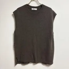 ✨良品✨ センスオブプレイス【Ｆ】 ベスト ニット 丸首 薄手 オーバーサイズのサムネイル