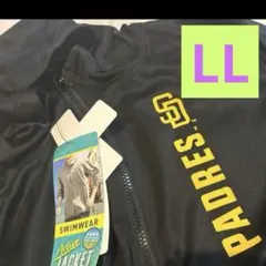 MLB パドレスアクティブ ジャケット フルジップ 速乾 水陸　黒　LLのサムネイル