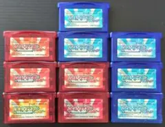 【ソフト単品】ポケットモンスター　ルビー・サファイア　10点セット