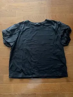 ZARA パフスリーブ 半袖カットソー ブラックのサムネイル