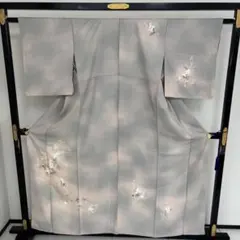 ぼかし 花柄 紋無し 上品 素敵なデザイン 付下げ 訪問着 正絹 T-4141