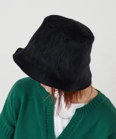 【CIAOPANIC TYPY】プリーツベロアリバーシブルハット　ブラック