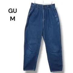 ジーユー　ハイウエストマムジーンズ　デニム　スリム　Ｍ　ブルー