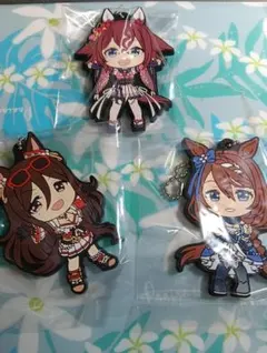 ［36］ウマ娘 アクリルキーホルダー 3個セット ラバーマスコット