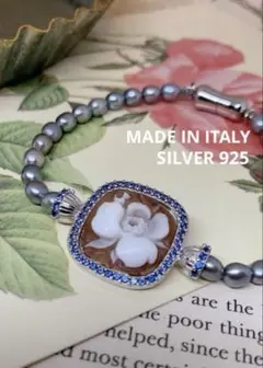 イタリア製 天然パール カメオ彫刻 ロングピアス - メルカリ