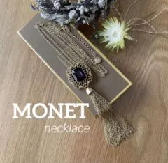 【monet】パープル　ネックレスのサムネイル