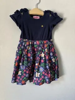 ケイトスペード　ネイビー 花柄 ワンピース