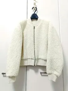 UNIQLO★ボアフリースブルゾン★アウター★ホワイト・白★Mサイズ★ユニクロ