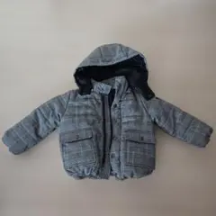 petit main 中綿コート 90(S) グレー チェック