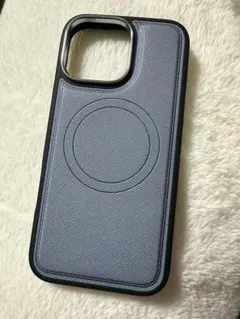 グレーのマグネット対応iPhoneケース 16promax