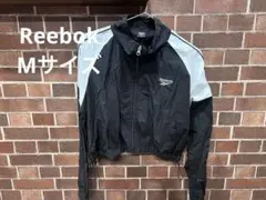 Reebok×しまむら　リーボック　ナイロンブルゾン 黒×白　Mサイズ
