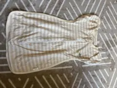 ベージュ ストライプ おくるみ M