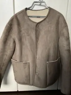 le glazik リバーシブル、ムートン風ジャケット