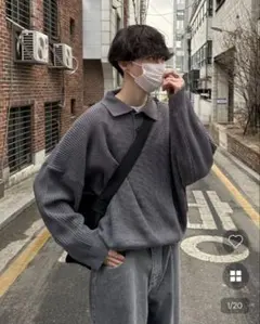 ボタンオーバーサイズニット nugu 180CMM DAIKI