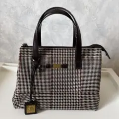 LAUREN ミニボストンバッグ 千鳥柄のサムネイル
