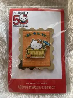 ハローキティ 50周年ANNIVERSARYピンバッジ