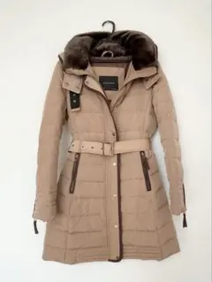 ZARABASIC ファー付きダウンジャケット　Aライン　ロングダウンジャケット