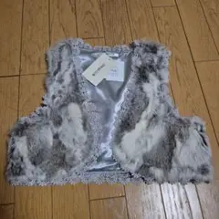 ラビットファー ベスト Lサイズ新品タグ付き