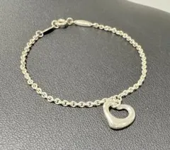 極美品★ティファニー　オープンハートブレスレット SV925 箱保付き