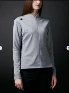 【超美品】デサント　ジャカードロゴテープ ロングスリーブシャツ