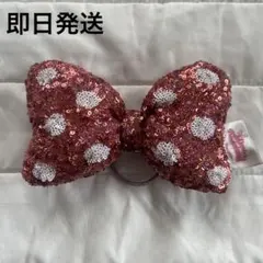 ヘアゴム リボン ミニー パルパルーザ ディズニー ピンク スパンコール 希少