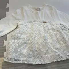 女の子　白　95 トップス　petit main