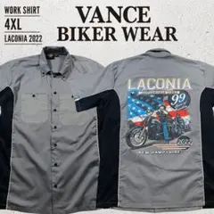 【4XL】VANCE BIKER WEAR 半袖ワークシャツ バイカー XL相当のサムネイル