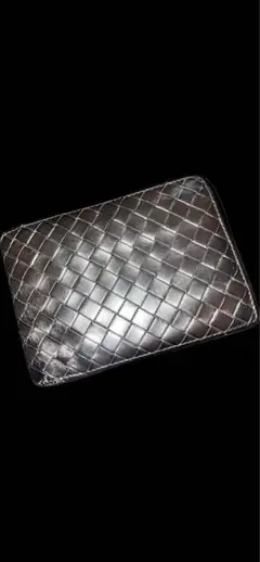 BOTTEGA VENETA 二つ折り財布 レザー編み込み　ダークブラウンのサムネイル