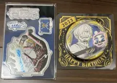 ⭐︎ONE PIECE サンジ 名場面ジオラマフィギュア 缶バッジ