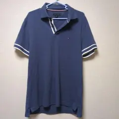 美品PRADA ネイビー ポロシャツ トリコロール襟 XXL - メルカリ