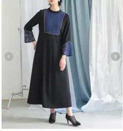 【美品】カラルス　3L　ワンピースドレス　大きいサイズ　結婚式　オケージョン　黒