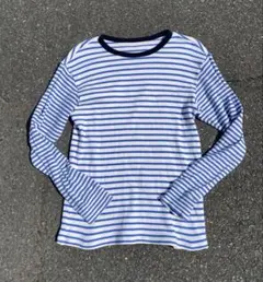 OLD UNIQLOサーマルボーダーロンTホワイト✖️ブルー archivey2k