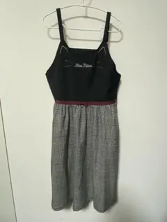 mezzo piano ジャンバースカート M 猫耳刺繍