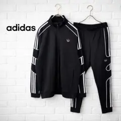 adidas セットアップ ジャージ ブラック 3ライン
