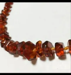 レトロ琥珀ネックレス