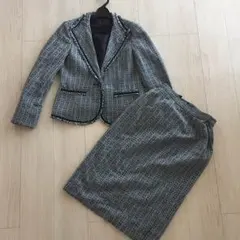 【金曜発送】新品卒業式卒園式入園式入学式超高級黒ツイードスーツセット11号