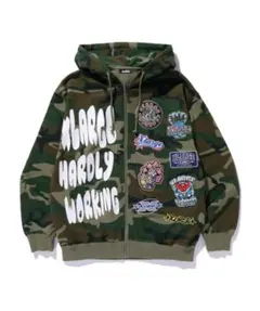 y1919072y様専用XLARGE カモフラ柄 ジップアップパーカー ワッペン