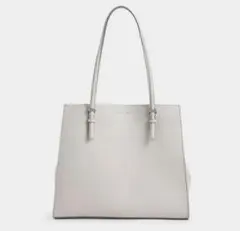 charles&keith クラシックダブルハンドル トートバッグ グレー