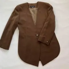 【美品】ジャケット シングル アウター ブラウン 羽織 コート
