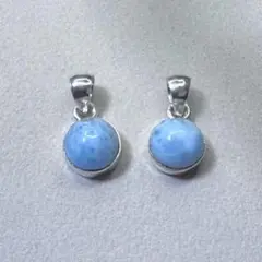 【新品未使用】ドミニカ産ペクトライト天然ラリマー、ペントップ、バチカンS925