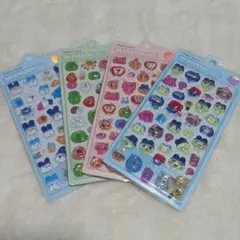 ぷくぷくシール ドロップシール 立体シール 3Dシール たまごっち 4枚SET