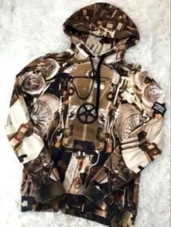 【極美品15万】最終SALE BURBERRY パターン総柄フーディパーカー