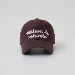 まりく様専用MAISON DE ROLA EMBROIDERY CAP WINE