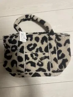 BAYFLOW レオパード ボア ロゴトートM