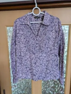 Eddie Bauer 花柄長袖シャツ　Lサイズ