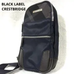 美品✨ブラックレーベルクレストブリッジ　ボディバッグ　チェック　ショルダーバッグ