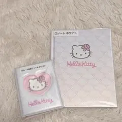 ハローキティ　当たりくじ　カードケース　ノート　二点セット