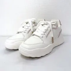 【美品✨】ZARA 厚底 スニーカー 白 プラットフォーム レースアップ